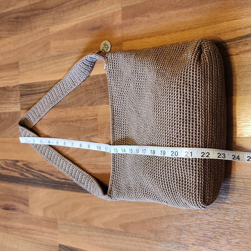 The Sak Taupe Brown Woven Crochet Shoulder Bag - Picture 6 of 15